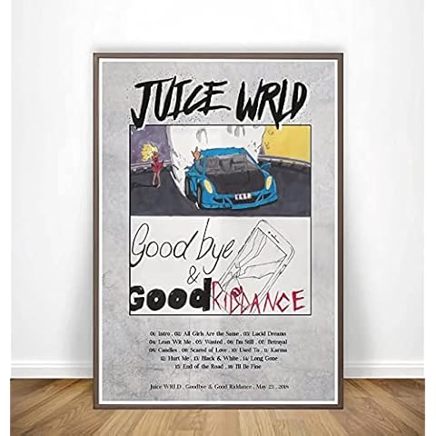 Aishangjia Juice Wrld Goodbye & Good Riddance Album Cover Poster Painting Art Wall Canvas Pictures For Living Room Home Decor 50x70 cm(19.68x27.55 in) H-205 Cover