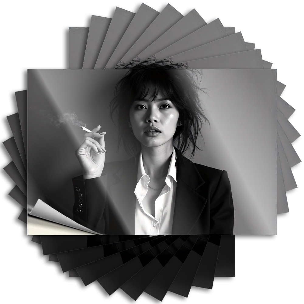 Stickers Funny Kitchen Decor Custom Stickers, Water Waterproof A Stylish Person in Formal Attire Holding A Lit Cigarette for Hydro Flask | Reading Vinyl Decals for Winter Holiday(6X9CM)