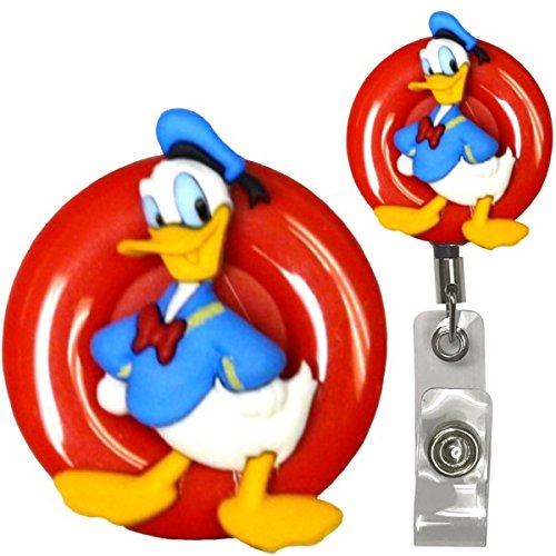 Cartoon Duck Character Real Charming Premium Heavy Duty Belt Clip Metal ID Badge Holder Badge Reel Don HD