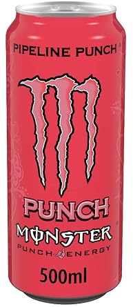 Monster Energy Pipeline Punch 12x500ml Disposable Tin with a Mix of Passion