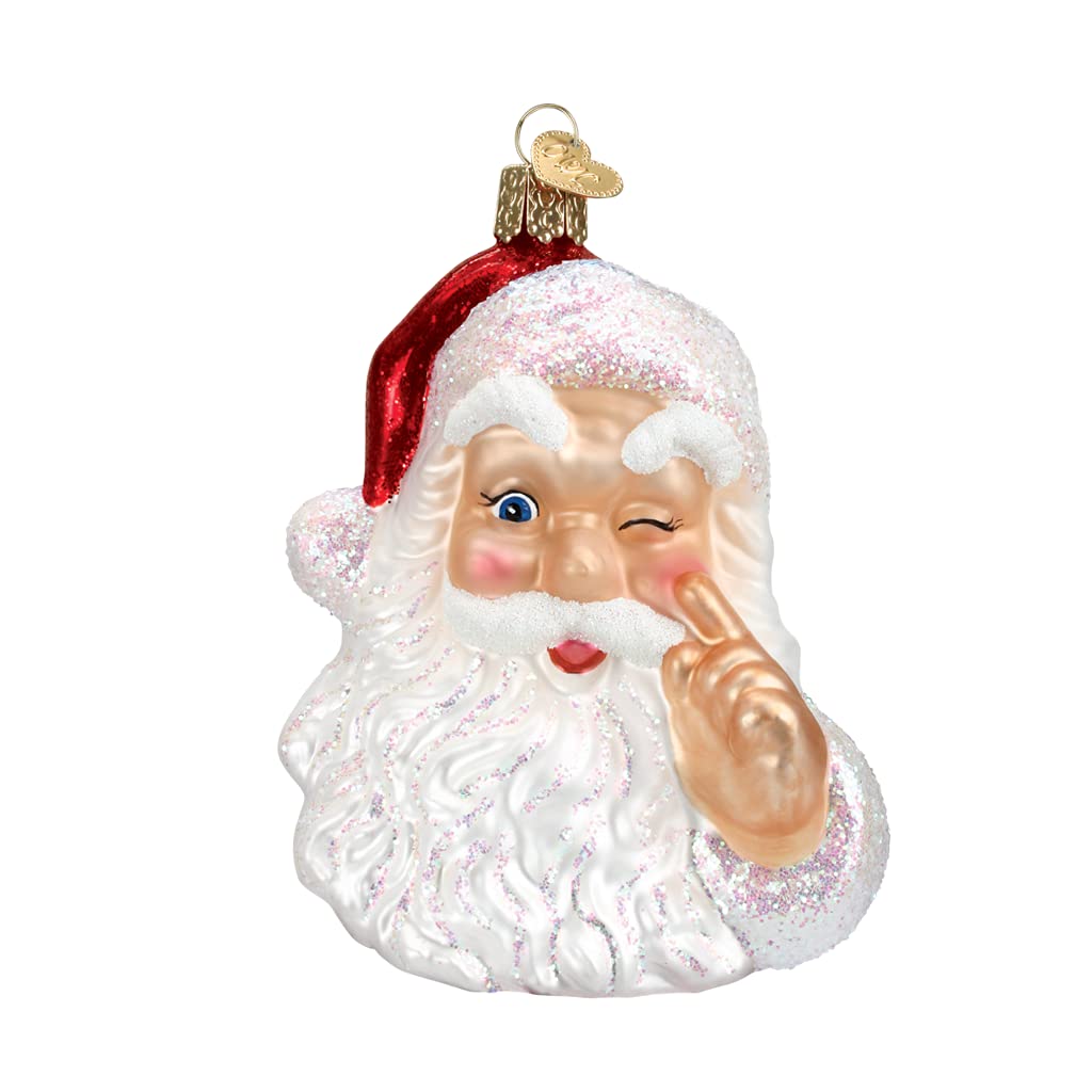 Old World Christmas Night Before Christmas Santa Glass Blown Ornament