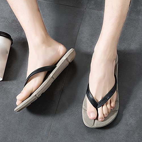 DABEIGOUZTUOXN MENS SLISTERS Zomer mannen slippers outdoor antislip strandschoenen Snel droge savourless flip-flop sandalen gemakkelijk gewicht zachte eva (Color : Khaki, Shoe Size : 43) - Afbeelding 6