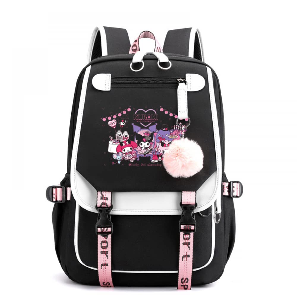 Buy Goodern Compatible for Kawaii Backpack for Girls My Melody Kuromi Backpack with USB Charging