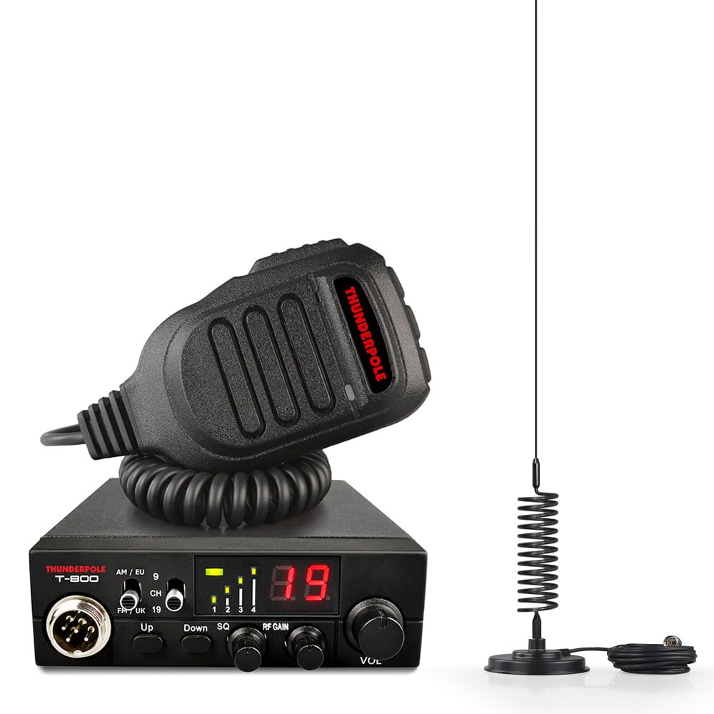 CB Radio Kit | Thunderpole T-800 + Long Orbitor Mag Aerial | 12v AM/FM CB Radio & Antenna Starter Pack
