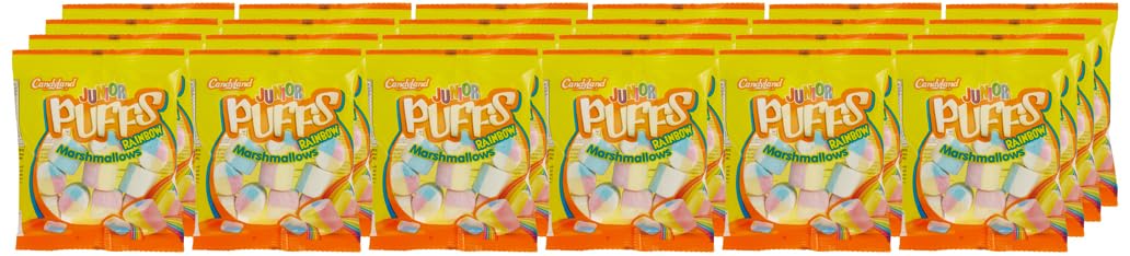 CANDYLAND Junior Puff Rainbow Marshmallow Box Of 24X15GR