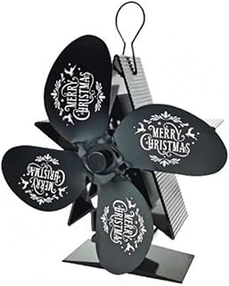 4-Blade Heat Powered Stove Fan Burner/Fireplace Quiet Fan Heater Tool Efficient Heat (Color : A Size : 17.8cm x 14.5cm x 8cm) (D 17.8cm x 14.5cm x 8cm)