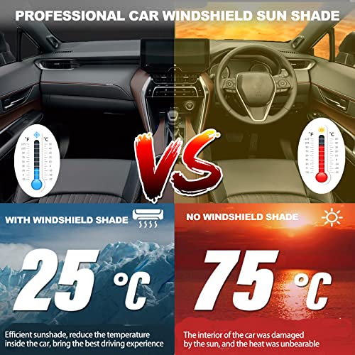 Car Sun Shade Front Windshield Custom Fit Compatible With 2023 2022 2021 2020 2019 2018 2017 Mazda Cx5 Cx-5, Sport, Touring, Grand Touring, 4 Door Crossover Sunshade Protector Shield Cover Accessories #TOP6