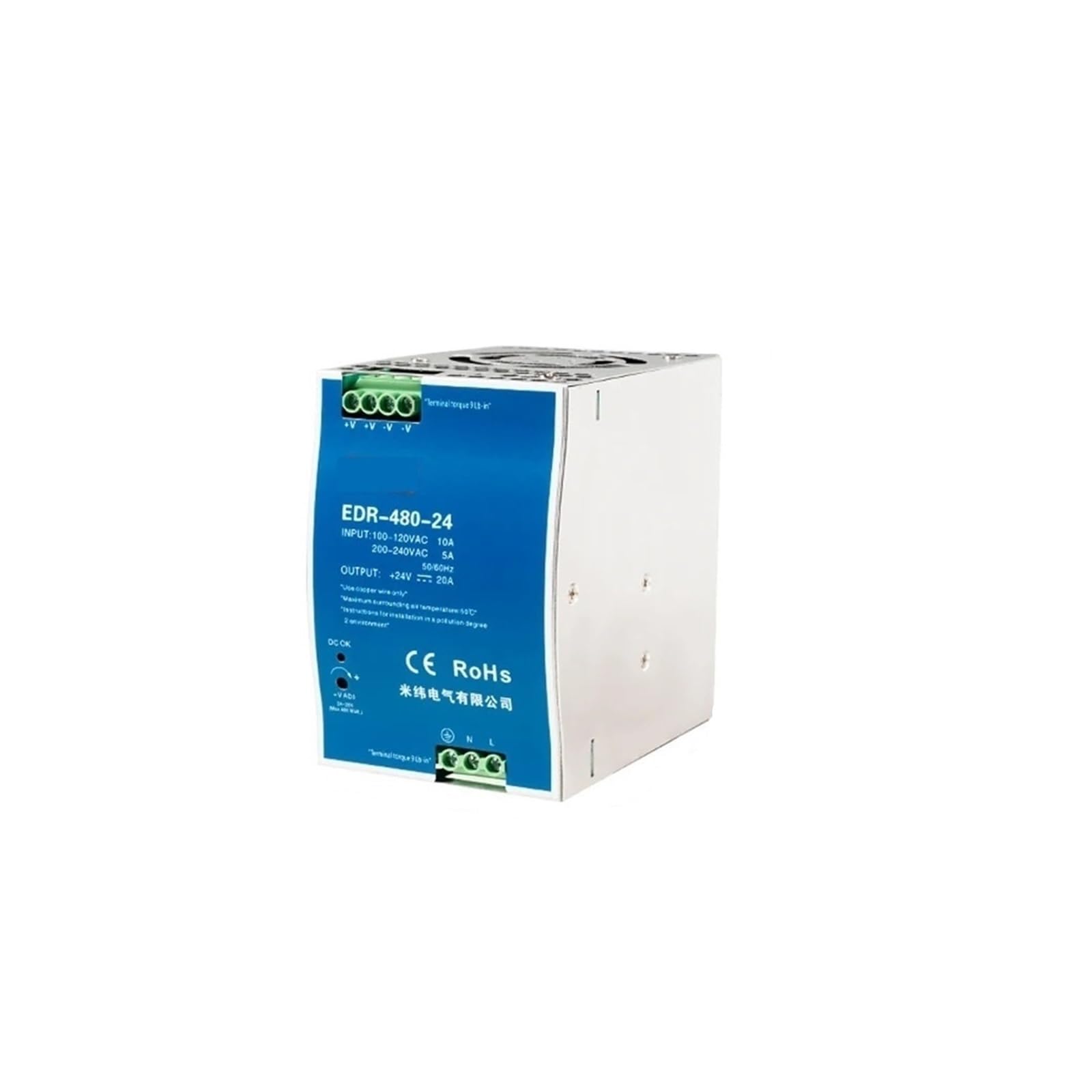 Alimentation 24V 240W EDR robuste pour automatisme et tableau haute performance