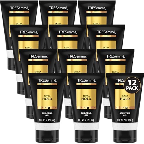 TRESemm Sculpting Gel Travel-Size Extra Hold 12-Pack Professional-Quality Formula 24H Frizz Control 2 Oz Ea