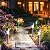 GIGALUMI Solar Lights Outdoor Waterproof, 12 Pack, Stainless Steel LED Solar Garden Lights for Patio, Lawn, Yard and Landscape, Cold White