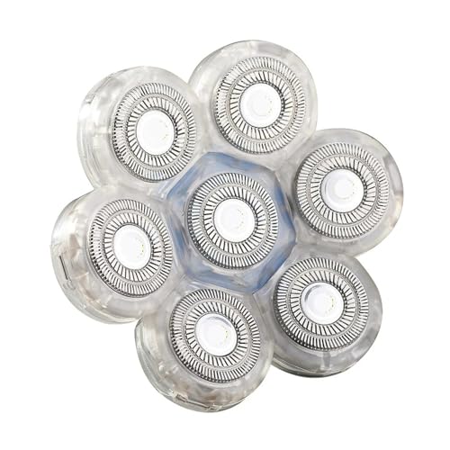 TAZYYZUU Cabezal de Afeitado Flotante 7D Compatible con FOXSONIC: Cabezal Repuesto Acero Inoxidable Resistente al Agua 7 Cuchillas Independientes(Wf-021ht)