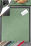 KESSER Schmutzfangmatte, Profi Fußmatte in vielen Größen, Türmatte, Teppich, Fußabtreter & Fußabstreifer, rutschfest, wetterfest, maschinenwaschbar, Haustür & Wohnungseingang,Berggrün 90x150cm
