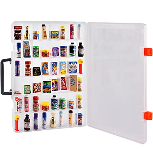 ADAME Collector Case Compatible with Mini Brands 5 Surprise Series 1 2 3 Mystery Capsule Real Miniature Collectible Toy Shopkins Littles Mart Toys Storage Organizer Container(Box Only)