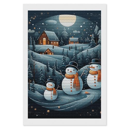 Kit broderie diamant Noël ELUZZIZUT strass ronds pour adulte