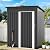 DWVO Outdoor Storage Shed 5 x 3FT, Heavy Duty Metal Tool Sheds Storage House with Lockable Door & Air Vent for Garden, Patio, Lawn to Store Bike, Garbage Can, Lawnmower, Dark Gray