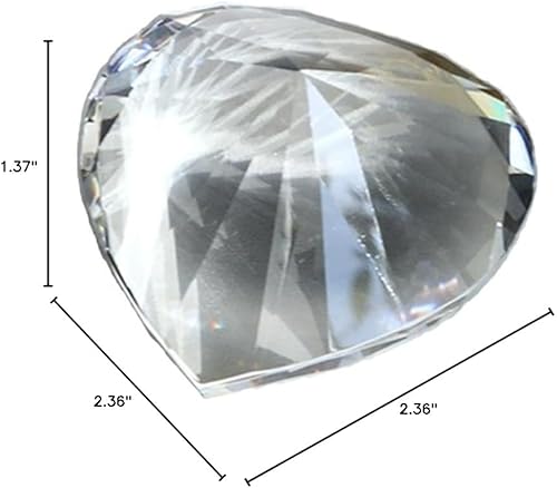 Miniatura 10 de LOTOWELZON 60mm2.36 in - Gemas de cristal con forma de corazón, pisapapeles para decoración de oficina en casa, regalo de San Valentín, boda (verde)