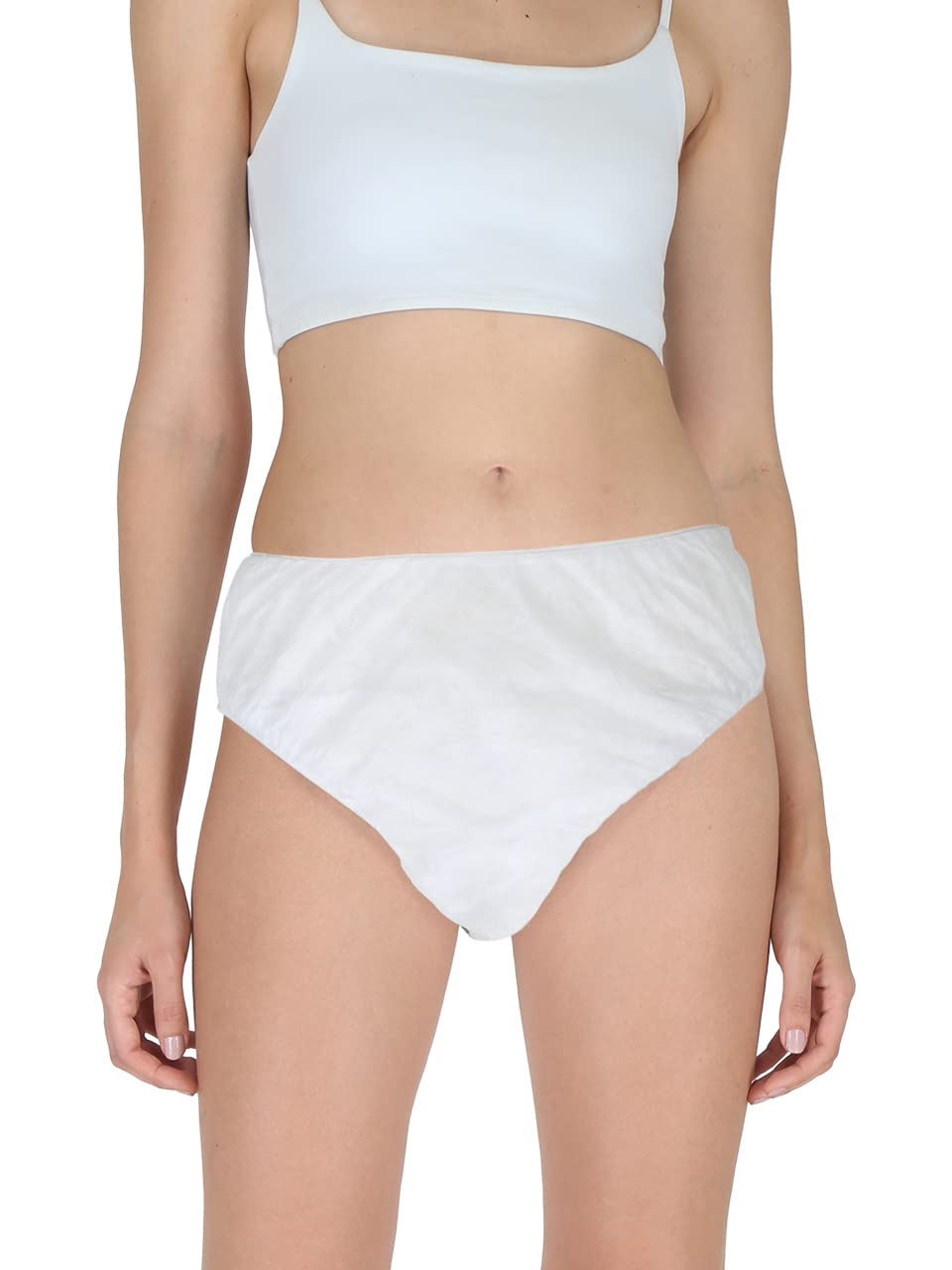 M's Solutions & EnterprisesNon Woven Disposable Use & Throw Spa Massage Pantie Briefs Lingerie for Men & Women (30 GSM, White, Free_Size)