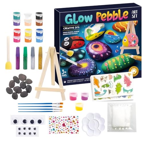 Kit peinture sur pierres fluorescentes enfant pour occuper sans écran