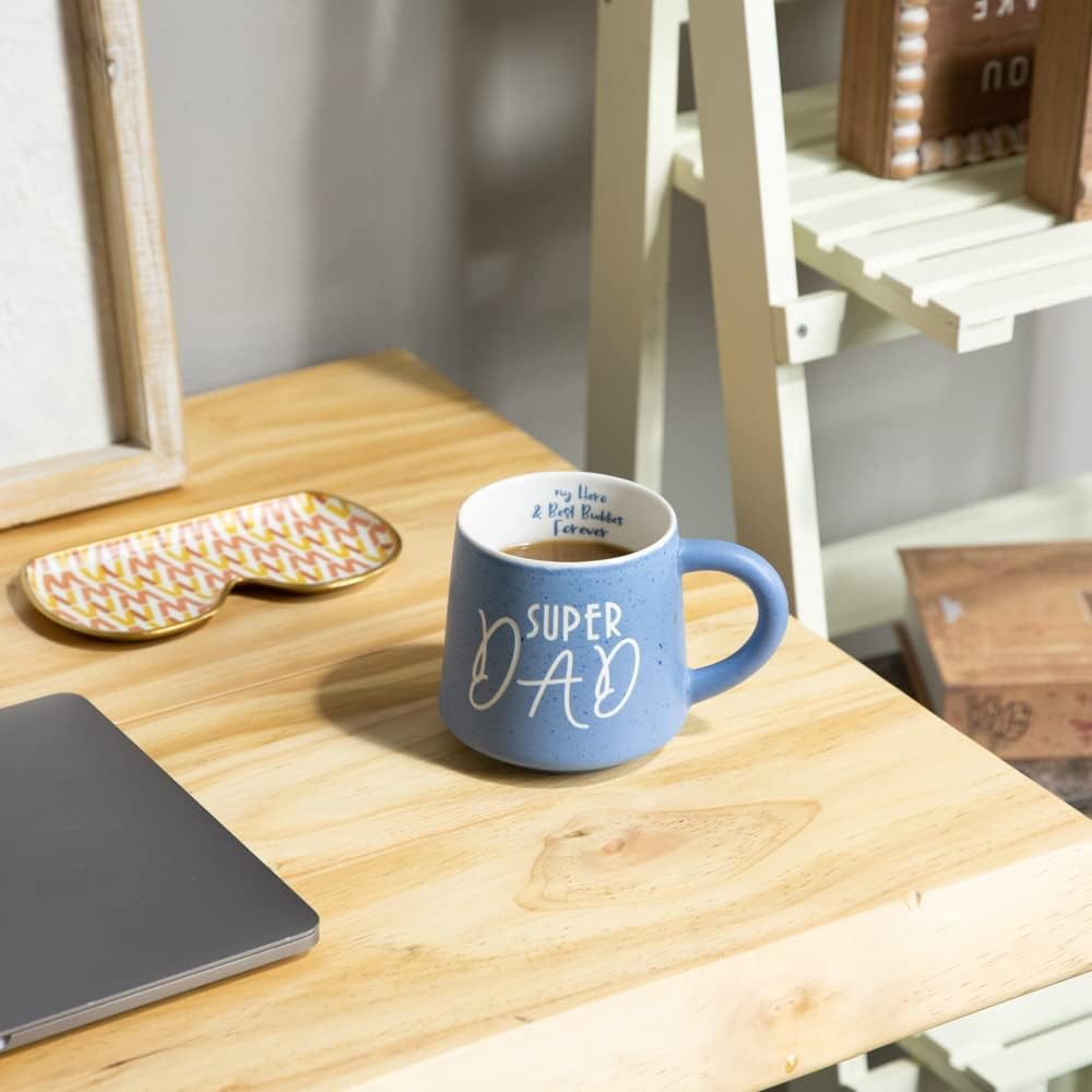 COLLECTIVE HOME - Coffee Mug, Family Ceramic Tea Cup, Funny Gift for Mother's Day/Father's Day, 16 oz, Dishwasher and Microwave Safe, SUPER DAD - Image 4