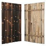 DE-COmmerce Sichtschutz aus Bambus Zaun Gartensichtschutz Zaunelement XXL Slim Nigra (BxH) 90 cm x 120 cm