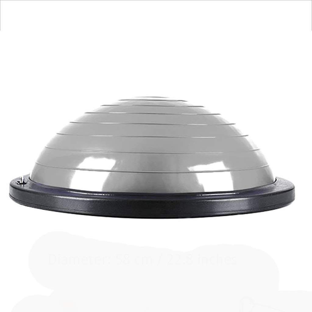 Yoga Balance Ball，Half Ball Balance Trainer With Straps Yoga Balance Ball Anti Slip For Core Training Home Fitness Strength Exercise Workout Gym 58cm/22.8 inch (Color : D)