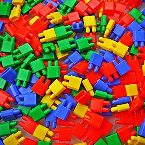 Image of Gambit Bulid Structures Interlocking Play Mat Building Bullet Blocks Set (250 Pieces) Smart Activity Fun and Learning Train Blocks for Kids - Multi-Color