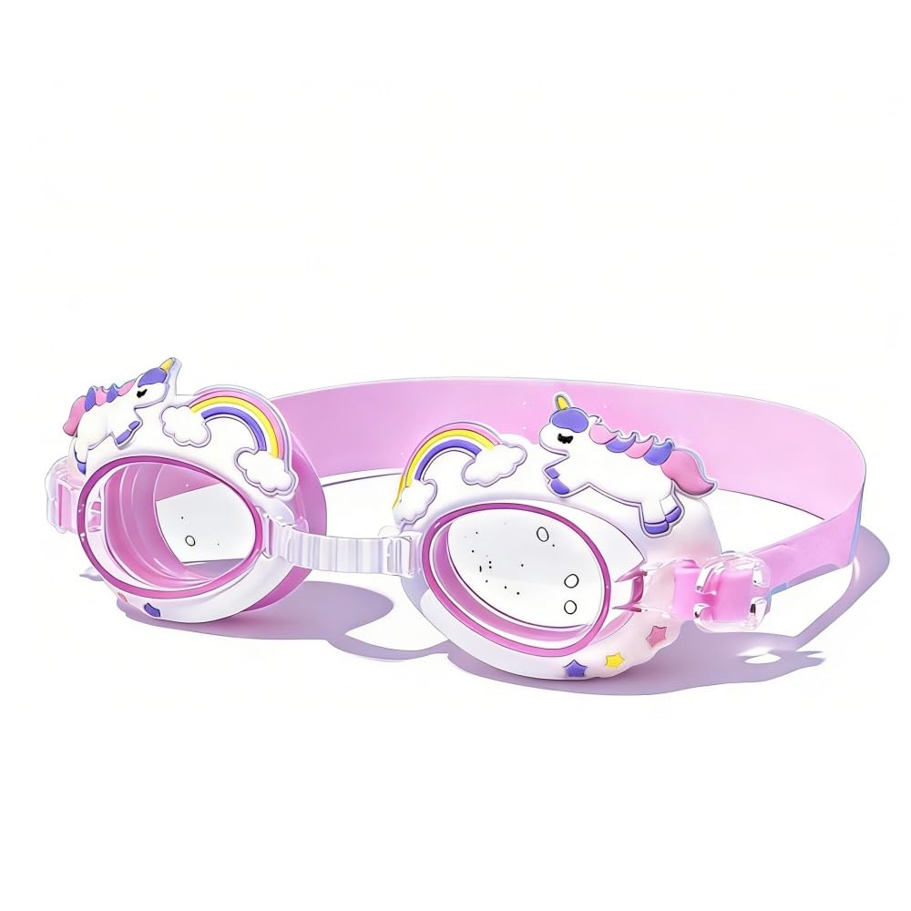 FEIFEI'S BOW Kids Goggles Kids Swimming Goggles Wide View UV Protection Anti-Fog No Leak Children Goggles for Boys Girls 6-14 (Unicorn) — image 1