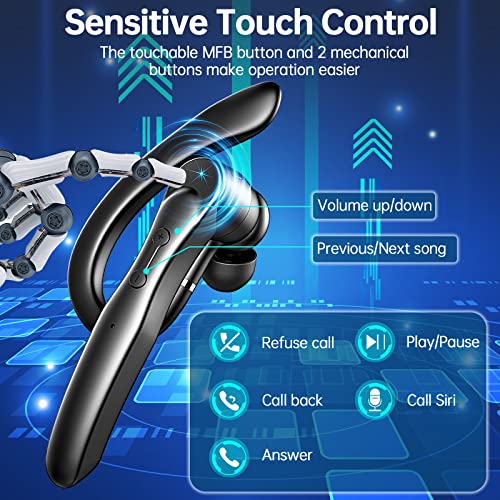 Auriculare-Manos-Libres-V53-Auricular-Bluetooth-Inalambrico-Negocio-con-Llamada-De-Voz-Super-Clara-Cancelacion-del-Ruido-Auricular-con-microfono-Integrado-Asistente-de-Voz-para-iPhone-Android-y-PC