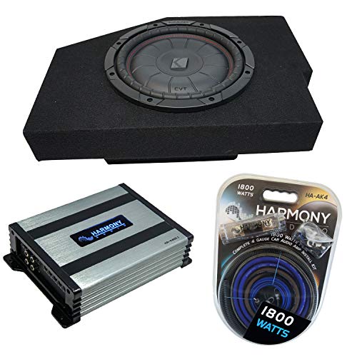 Harmony Audio Compatible with 2002-2018 Dodge Ram Quad/Crew Truck Kicker Bundle CompVT CVT10 Single 10