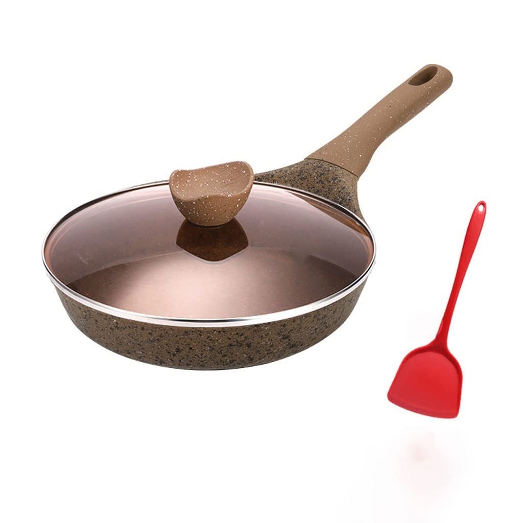 Nieprzywierająca patelnia patelnia patelnia nieprzywierająca patelnia do gotowania jajek smażone jajko patelnia nieprzywierająca patelnia z łopatką 25 cm patelnia do gotowania nieprzywierająca patelnia do omletów (kolor: A)