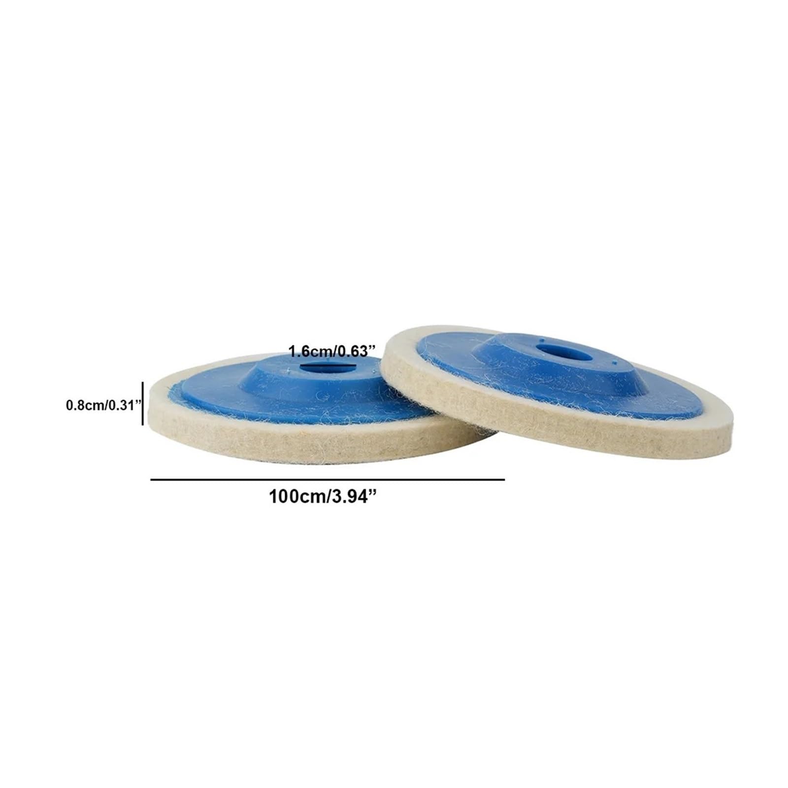 Mola lucidante per smerigliatrice da banco, 10 pezzi da 4 pollici di lana for lucidatura, tamponi for, mola angolare, disco in feltro for metalli, marmo e vetro