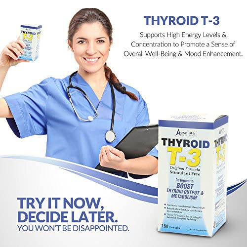 Absolute Nutrition Thyroid T-3 Radical Metabolic Booster, 180 Capsules #TOP6