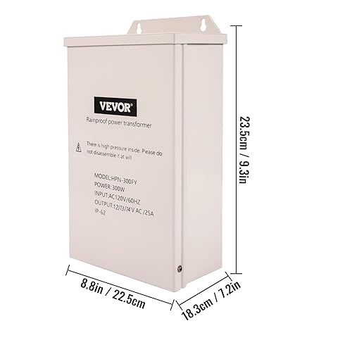 Miniatura 8 de VEVOR Transformador de luz de piscina de 300 W, 120 V CA a 121314 V, transformador de bajo voltaje multigrifo para iluminación de piscinaspapaisaje,