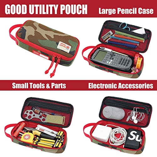 Rough Enough Large Pencil Case For Boys Kids School Pencil Pouch Bag For Adults Marker Case Art Supply Organizer In Camo Cordura #TOP5