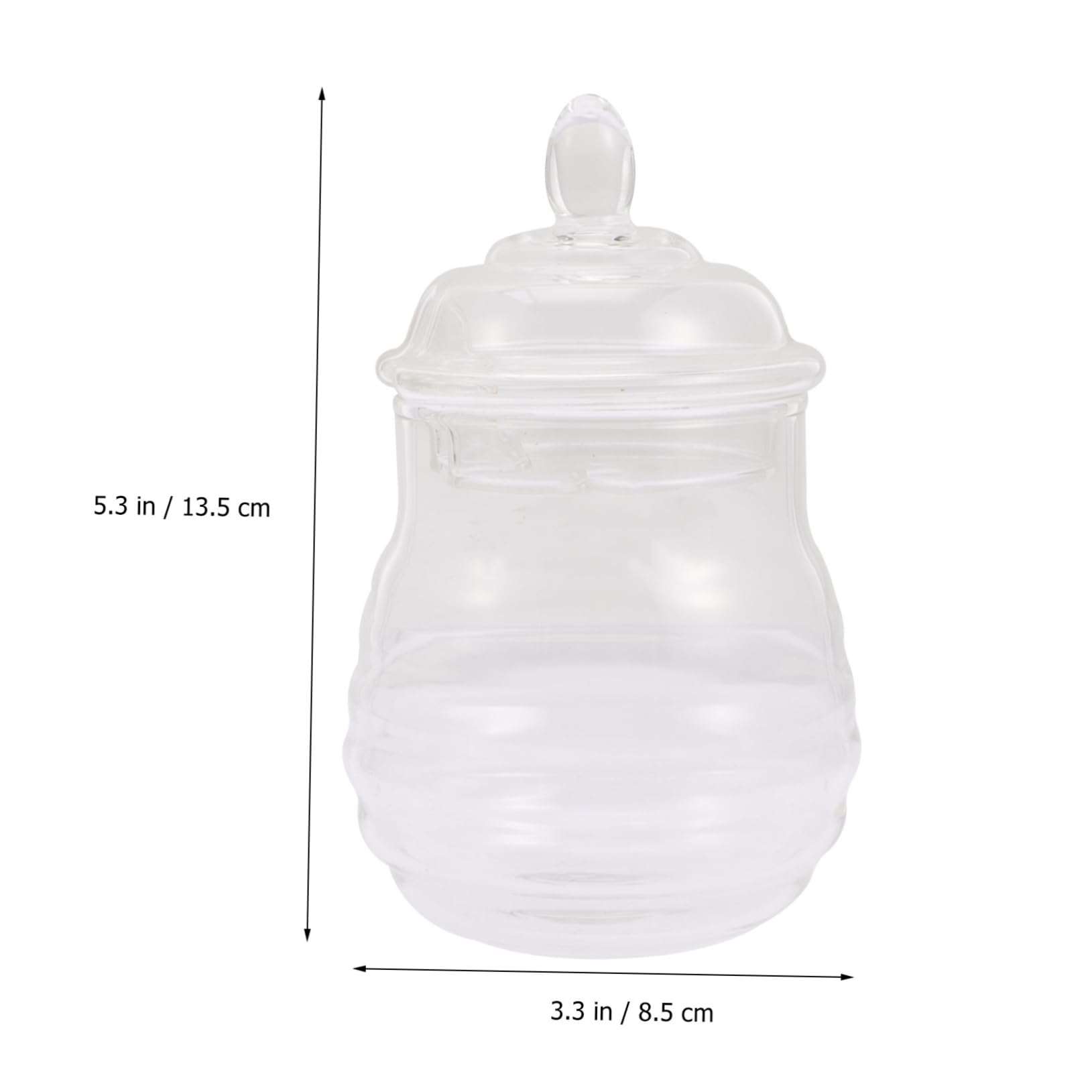 CIYODO 1Set and Stirring Rod Lidded Honey Pot for Kitchen Storage Stylish Food Grade Container for Honey Syrup Tea and More for Home Bakery and Cafe Decor