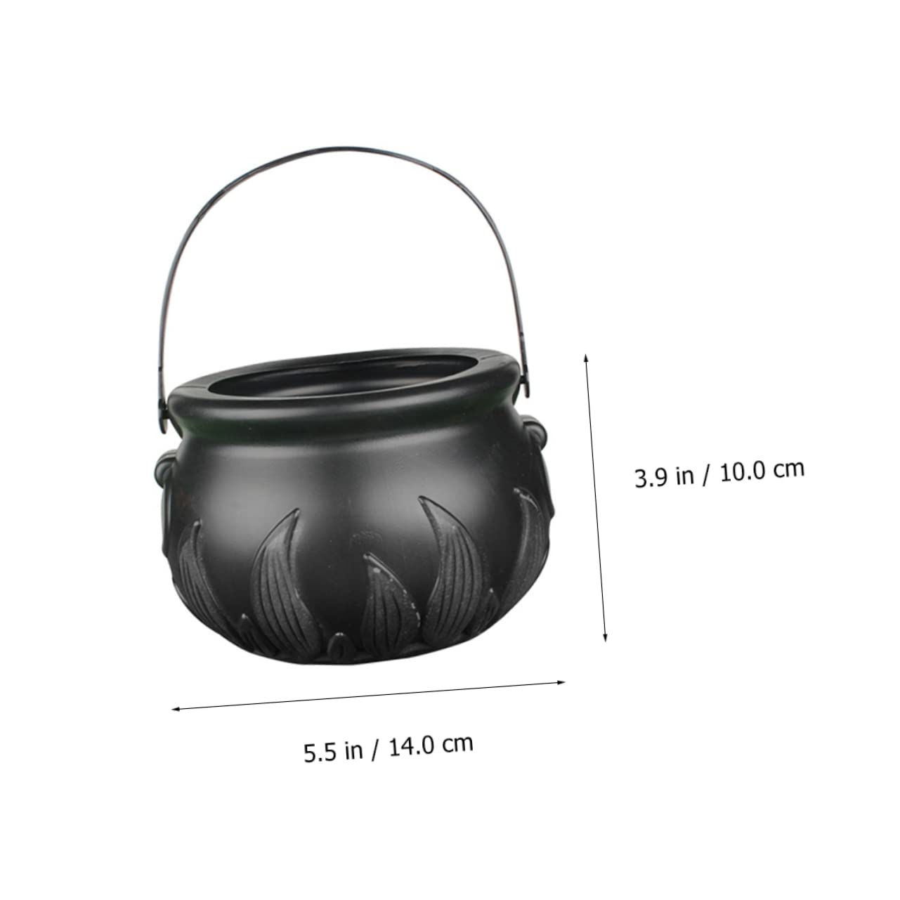 CIYODO Halloween Süßigkeiten Eimer - 4-teiliges Set Mit Flammenmuster