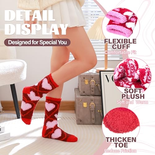 Image of Anlisim Fuzzy Socks for Women, Soft Comfy Cozy Fluffy Thick Winter Warm Fleece Slipper Socks