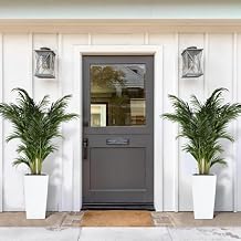 16 Tall Planters for Outdoor Plants with Drainage Holes&Water Level Monitor&Inner Bucket Large Resin Flower Pots for Garden, Front Porch, Patio, Indoor - Set of 4