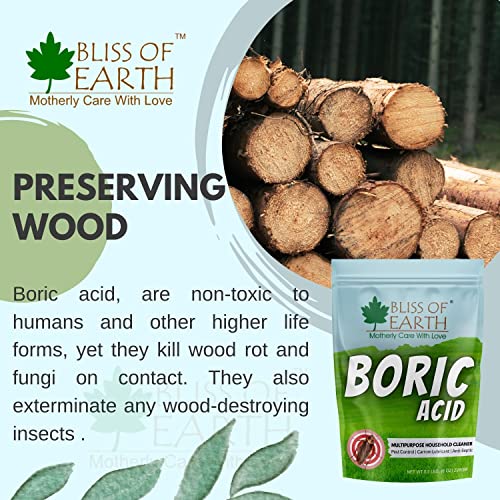 Image of Bliss of Earth Boric Acid Powder Multipurpose kill Cockroach & Ants, Rice Preservative, Powder 2x226GM