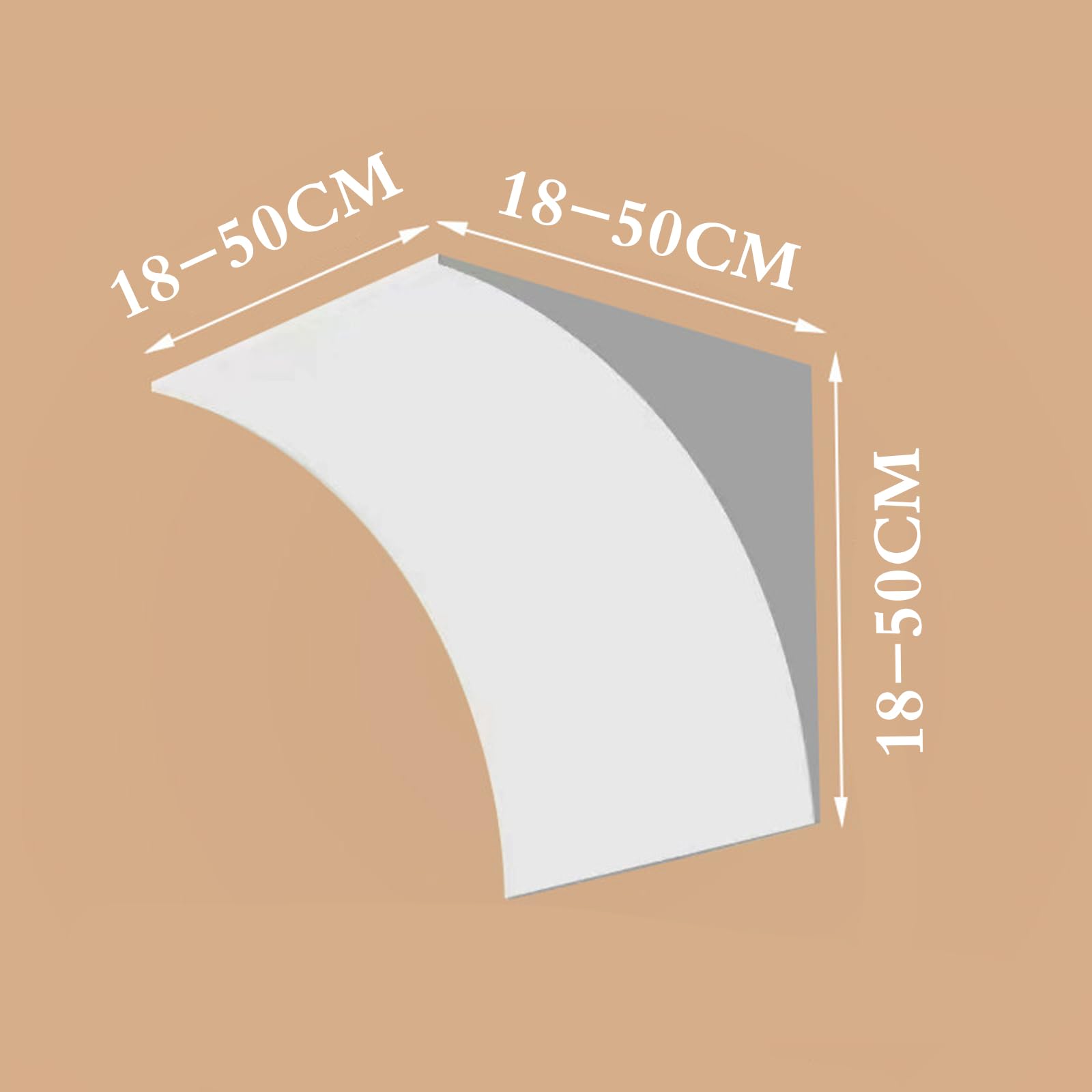Kit de moldeo de espuma curvada para puerta, diseño de arco pintable para salas de estar modernas, resistente a la deformación