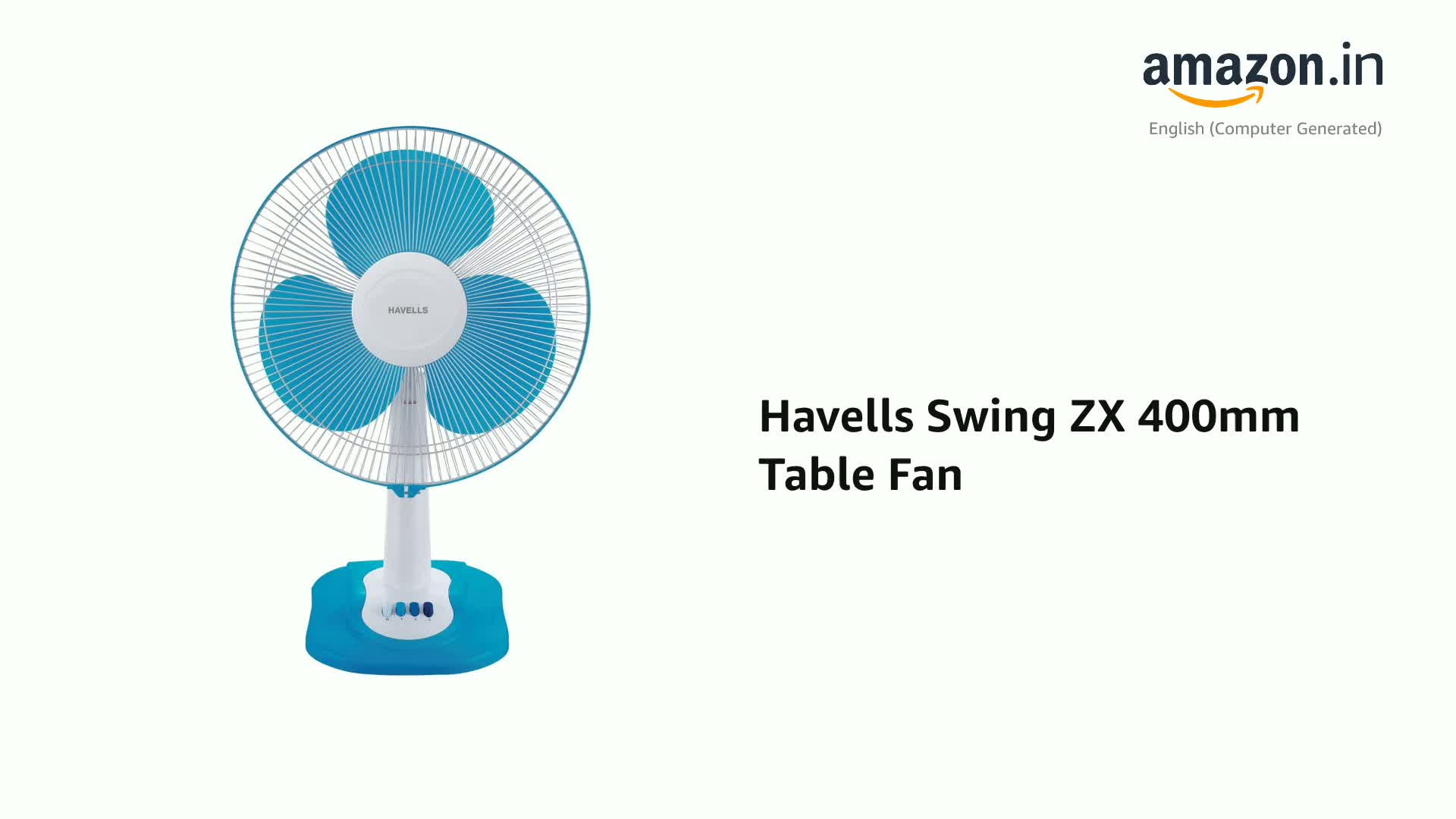 Buy Havells Swing ZX 400mm Table Fan (Blue) Online at Low Prices