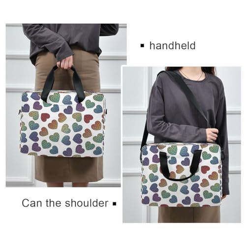Bolsa para laptop estilo messenger con diseño amor y leopardo miniatura 2