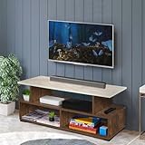 ABOUT SPACE TV Stand - Engineered Wood TV Showcase with Foot Pad Entertainment Console Shelf Storage for Set Top Box, Decor, Books for Living Room TV Unit - Walnut (L 101 x B 40.5 x H 41 cm)