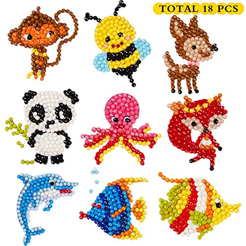 Sinceroduct 5D DIY Diamond Painting Stickers Kits for Kids and Adult Beginners, Stick