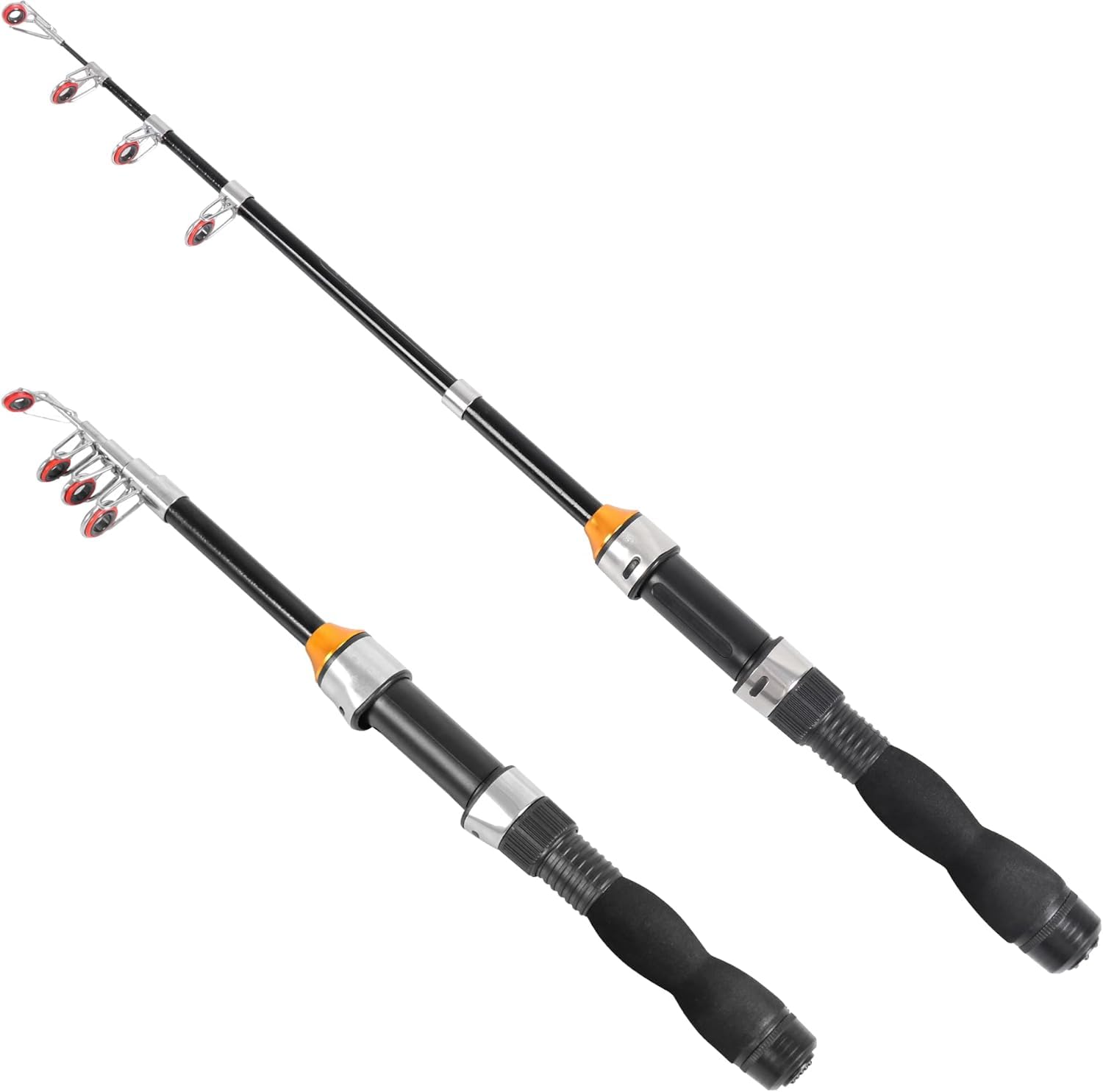 telescopic collapsible extendable fishing rod for saltwater and freshwater lightweight and compact design