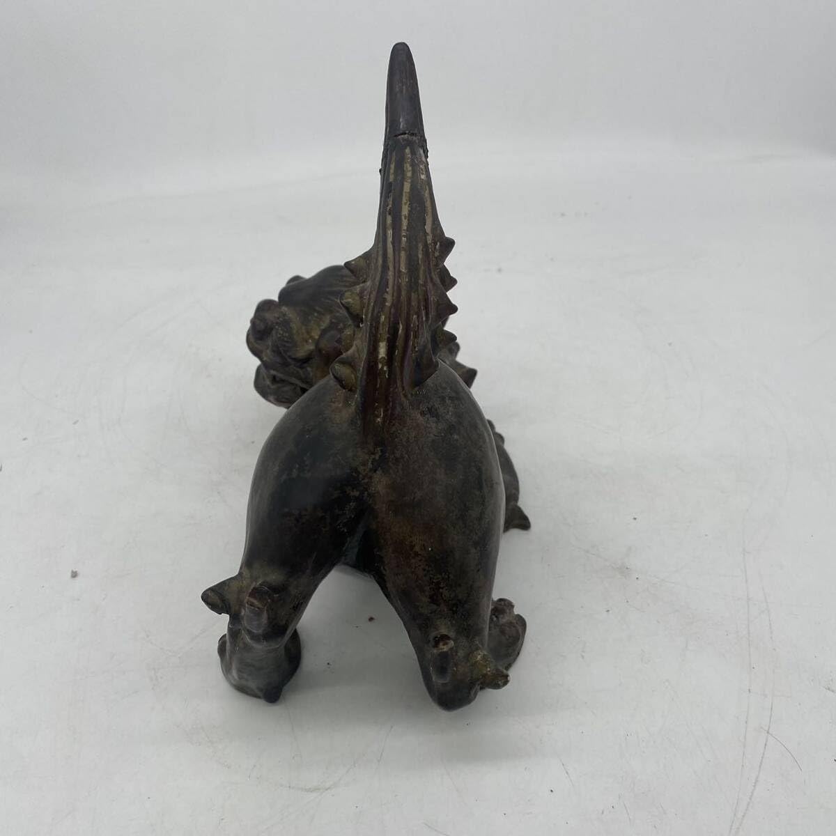Amazon.co.jp: 置物獅子狛犬縁起物オブジェ陶器(検骨董品古玩レトロ 