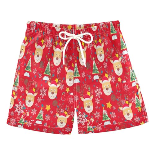 Kids Swim Shorts, Toddler Trunks 2t, Christmas Cartoon Santa Claus