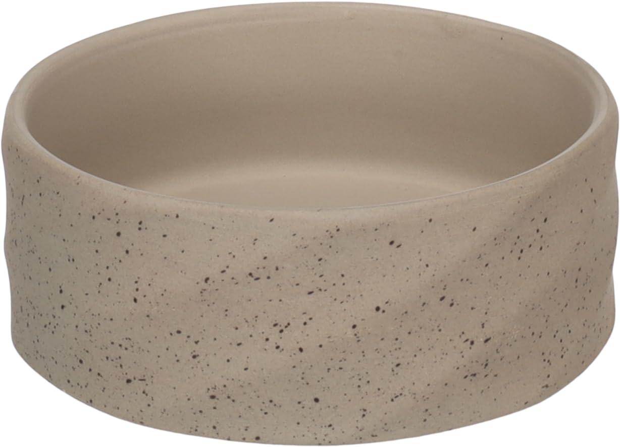 FEEDING AND DRINKING BOWL HASEL ROUND GREY 13,5x5CM 450ML