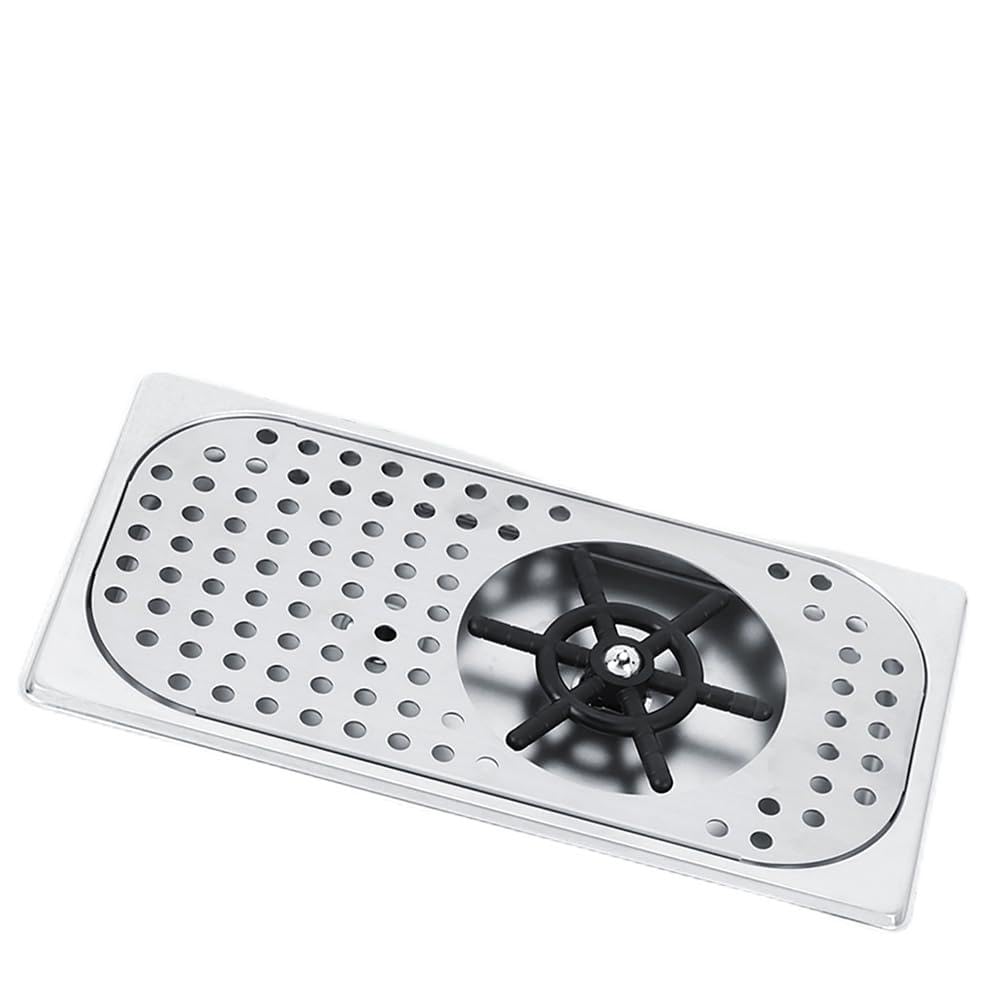 Glass Rinser for Kitchen Sink, G1/2in 114mm Diameter 201 Stainless Steel Automatic Glass Washer for Home, Hotel, Coffee Shop, Bar, Restaurant, Pub, Tea Shop, Housewarming Gifts