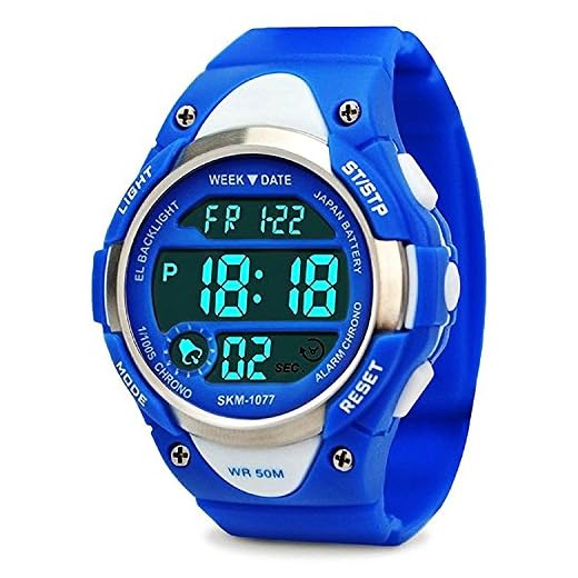 Boys Girls Sport Digital Watch, Kids Outdoor Waterproof Electronic Watches with LED Alarm Stopwatch